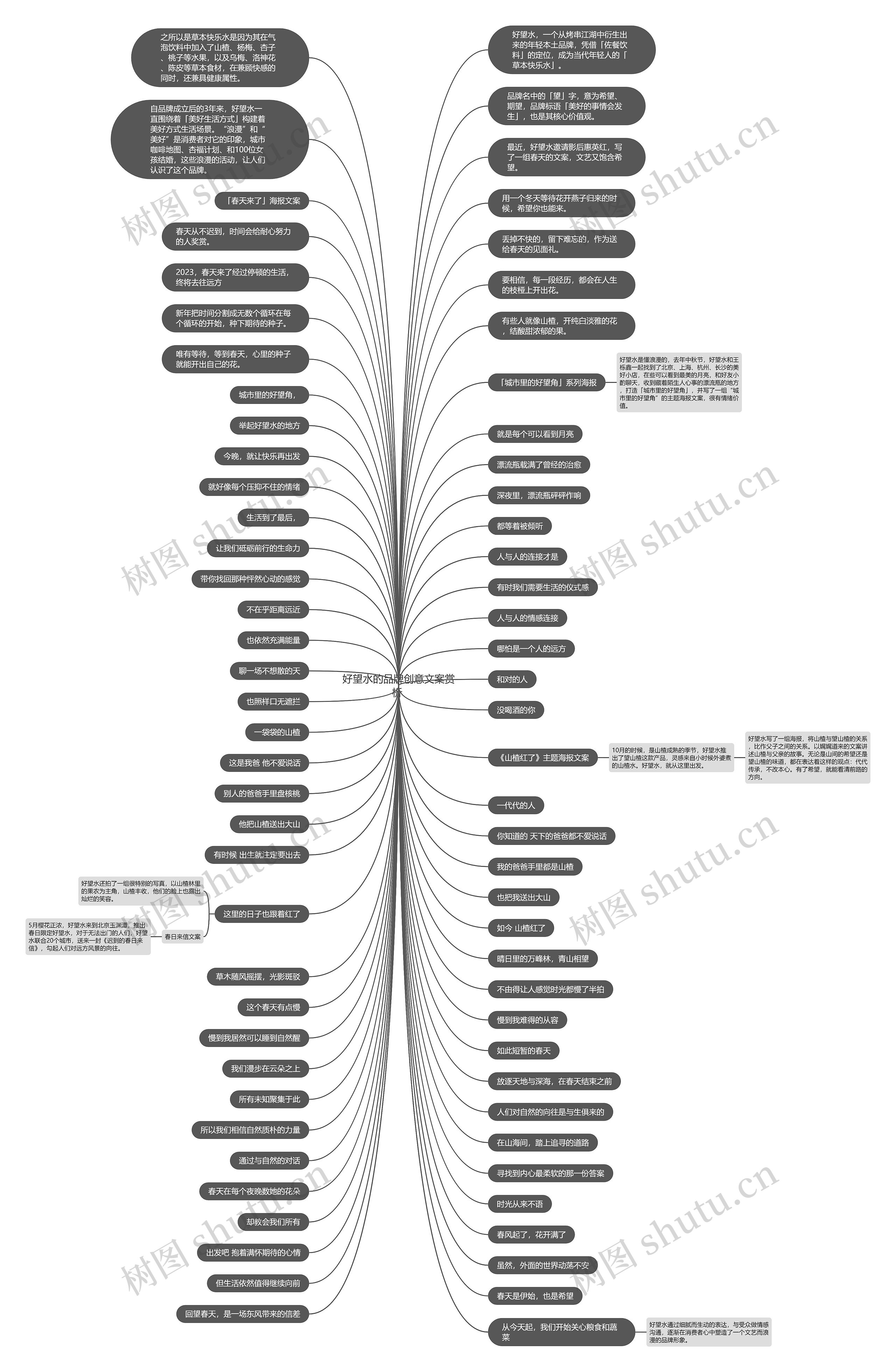 好望水的品牌创意文案赏析 思维导图