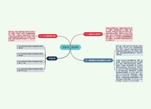 剑放车上违法吗