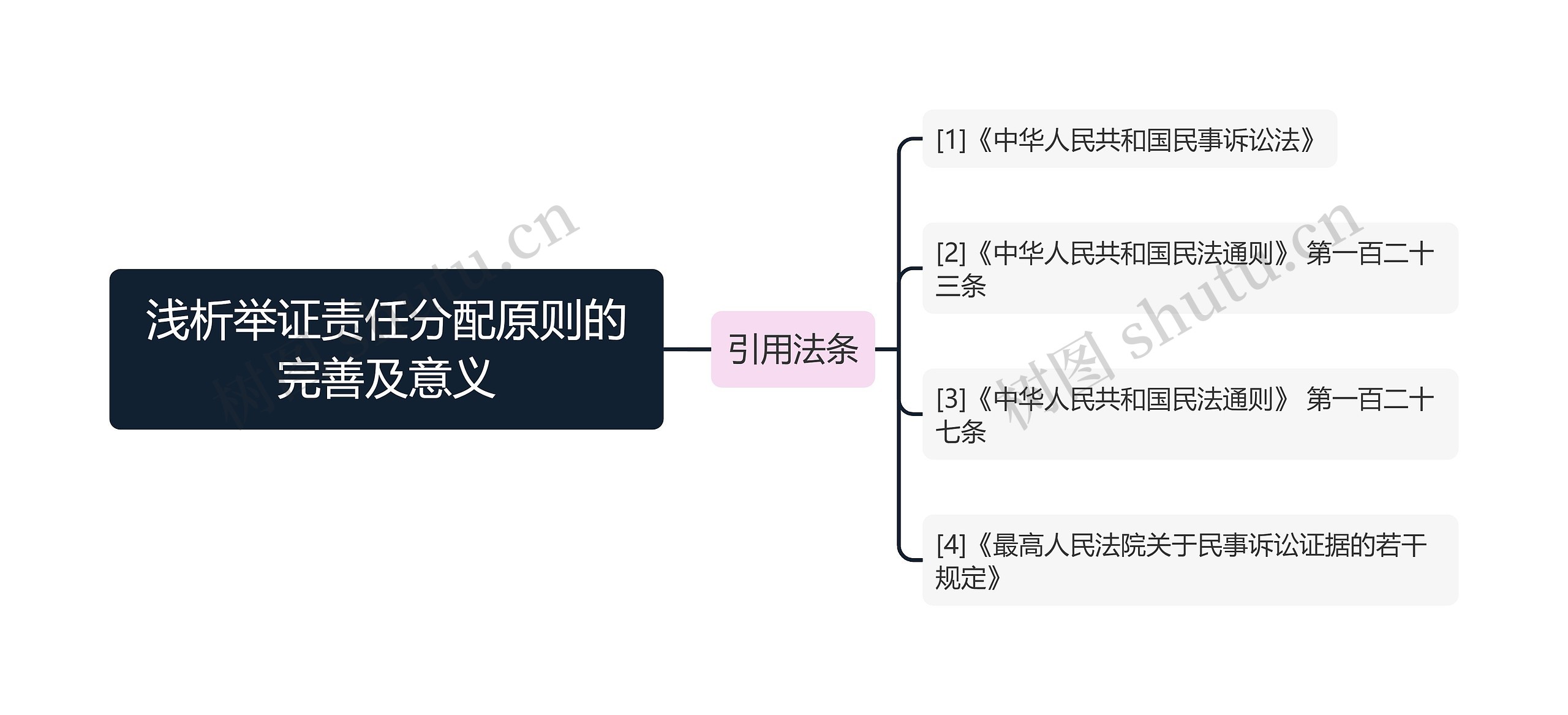 浅析举证责任分配原则的完善及意义思维导图