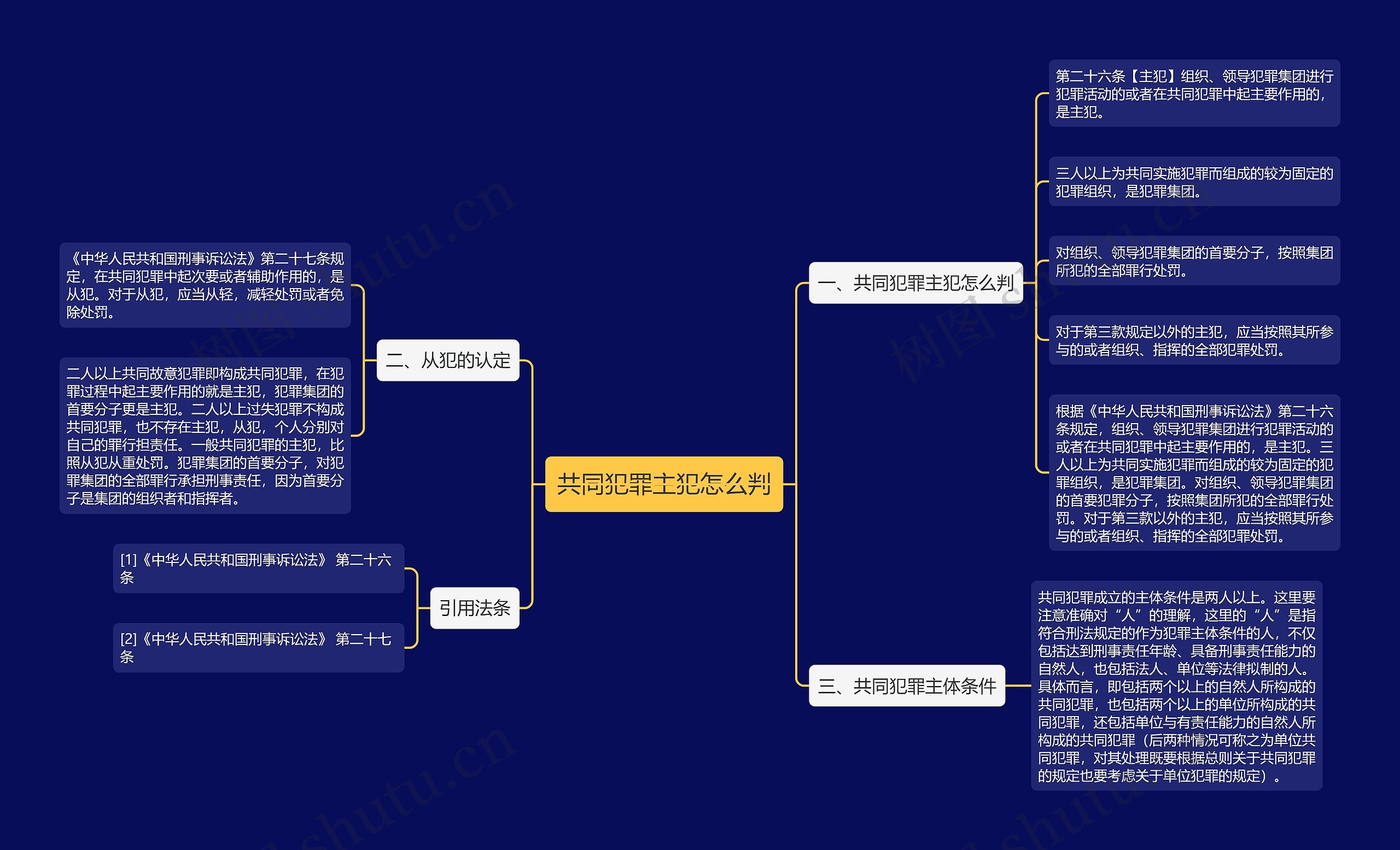 共同犯罪主犯怎么判思维导图