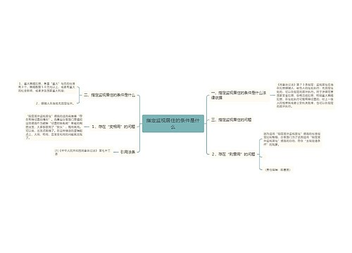 指定监视居住的条件是什么