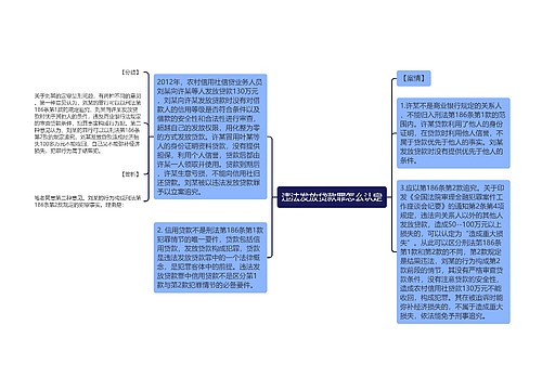 违法发放贷款罪怎么认定