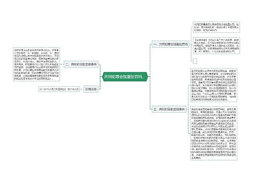 共同犯罪会加重处罚吗、