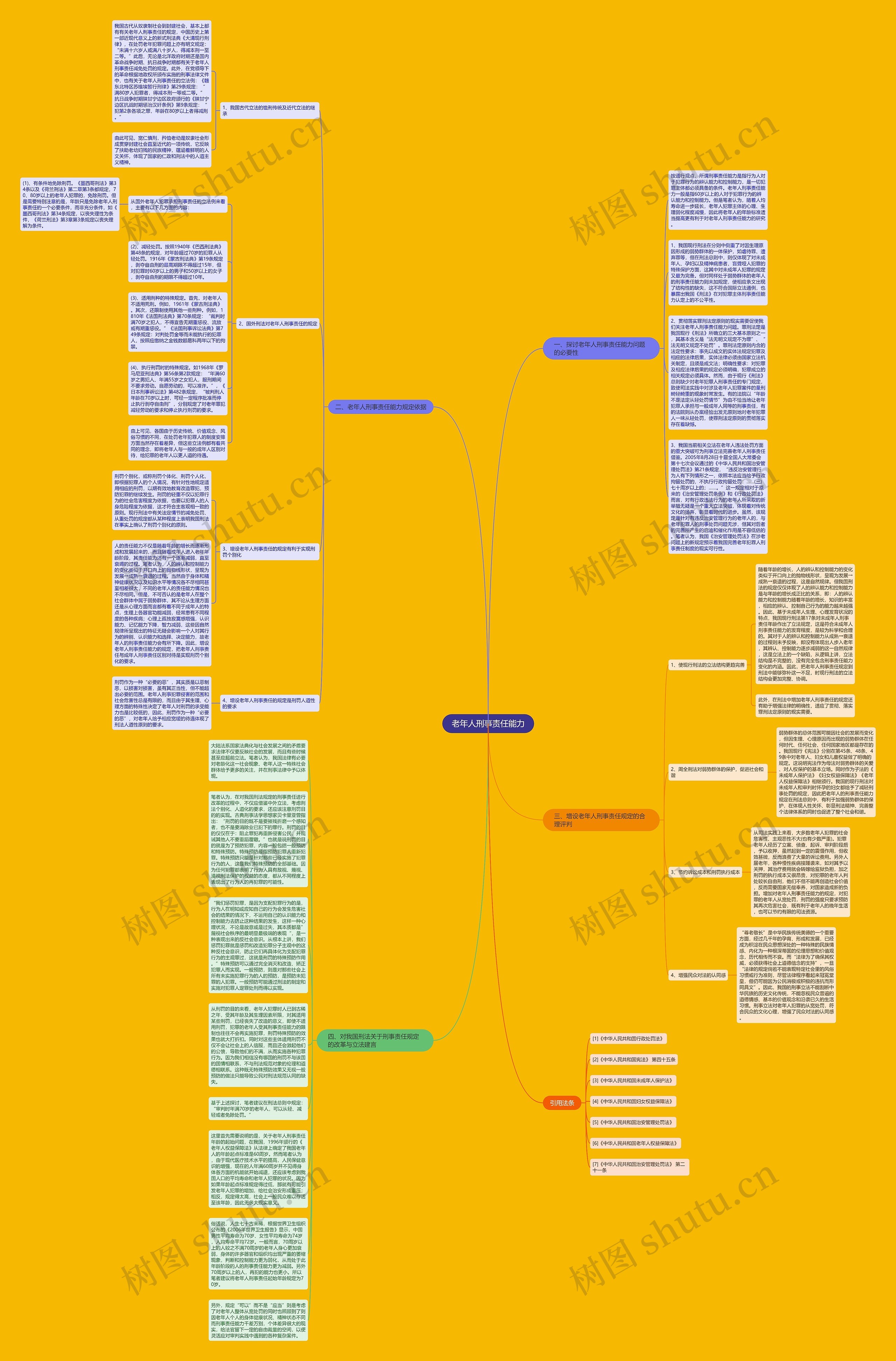 老年人刑事责任能力思维导图