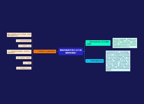 强制传唤是否是公安行政强制性措施?