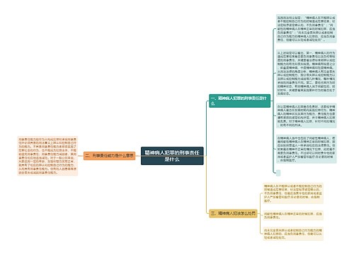 精神病人犯罪的刑事责任是什么