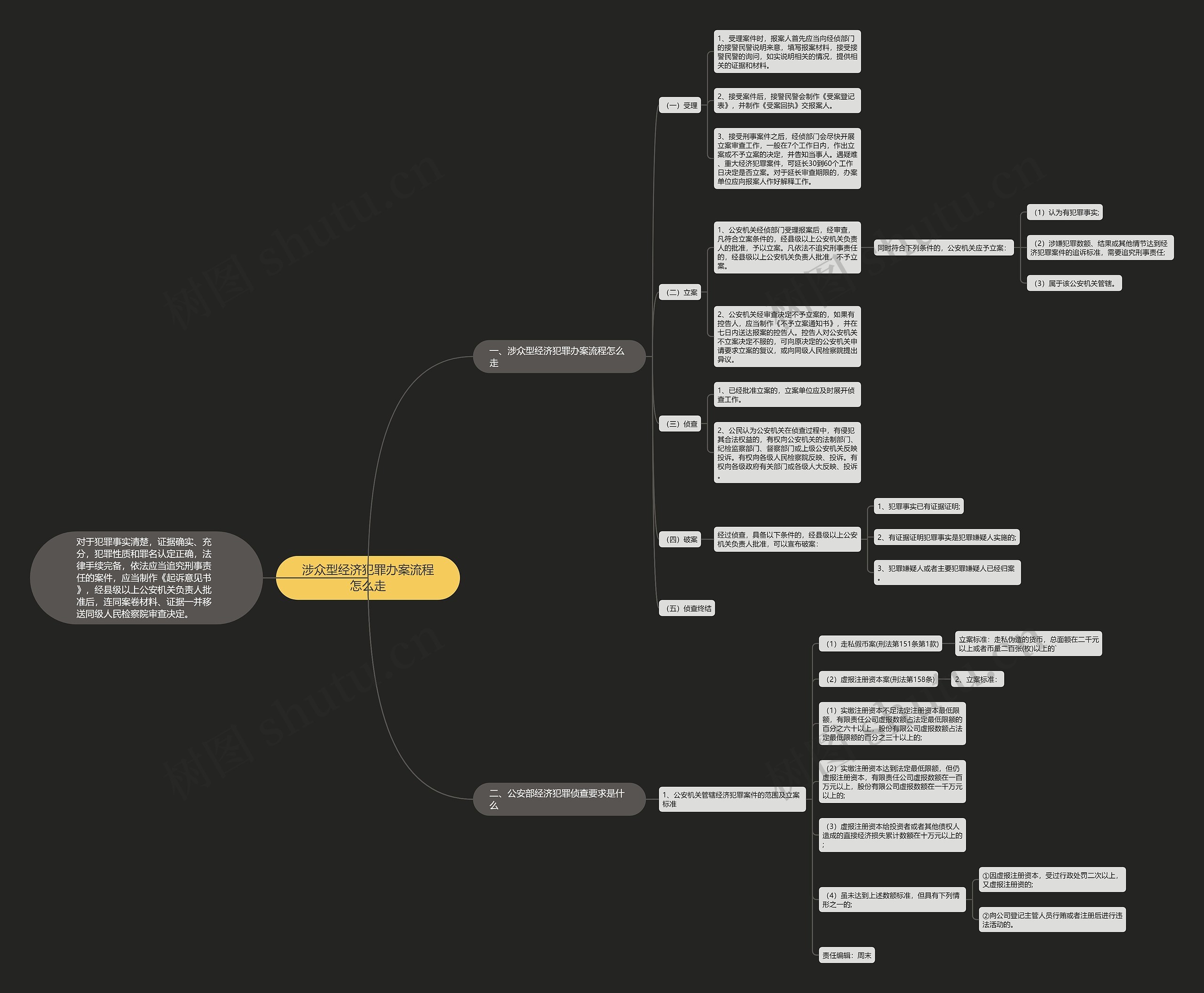 涉众型经济犯罪办案流程怎么走思维导图