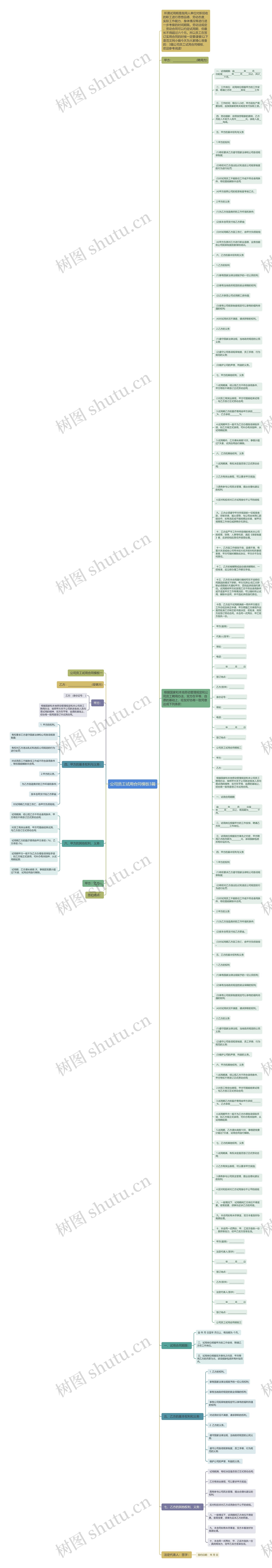 公司员工试用合同3篇思维导图