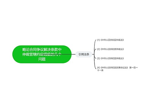 略论合同争议解决条款中仲裁管辖约定瑕疵的几个问题