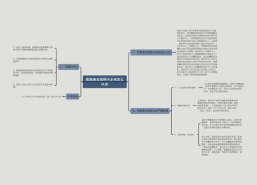 恶意透支信用卡主体怎么认定