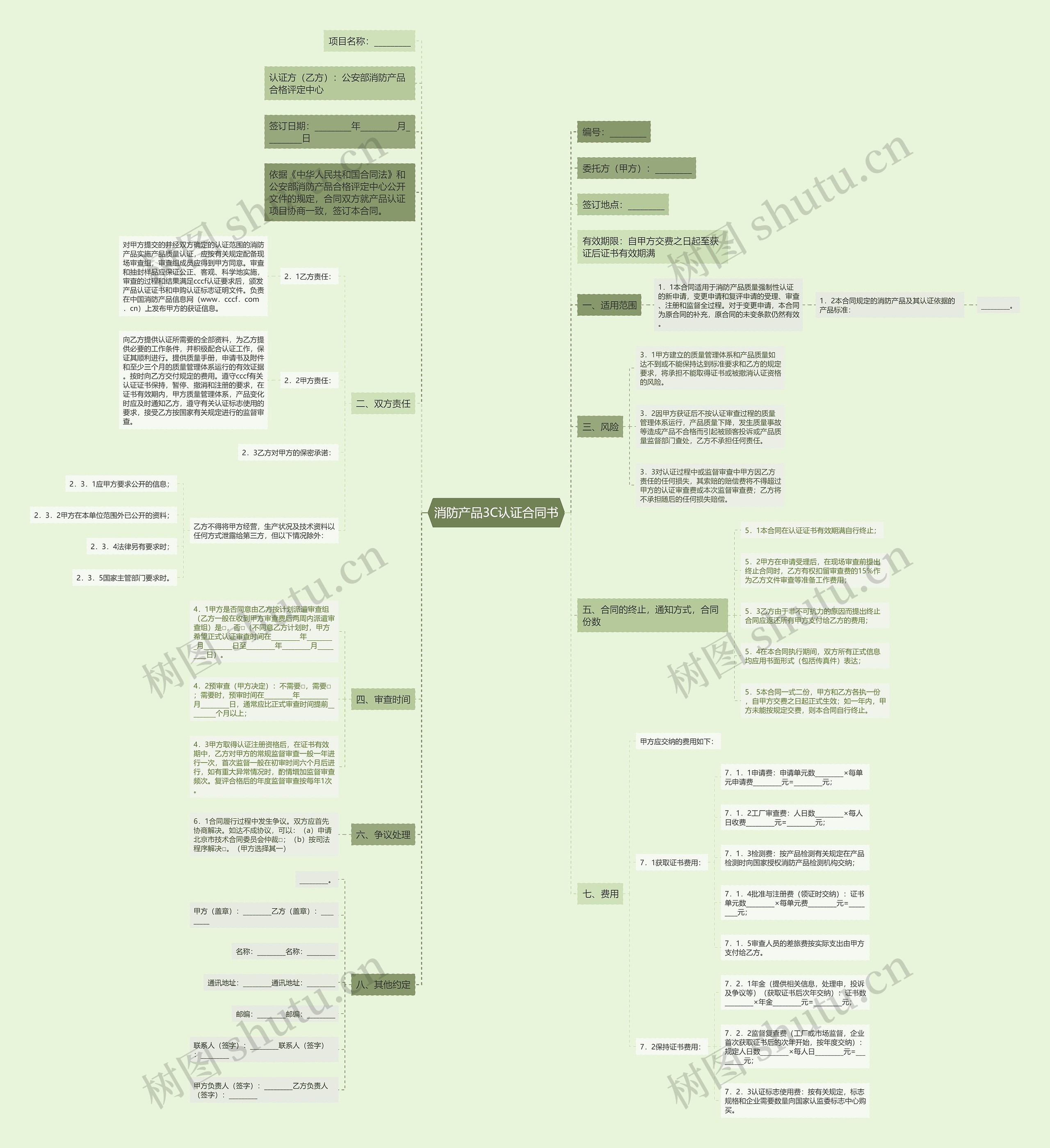 消防产品3C认证合同书 消防产品3C认证合同书