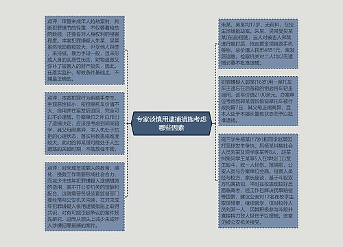 专家谈慎用逮捕措施考虑哪些因素