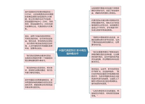 中国代表团到访 新中将加强仲裁合作