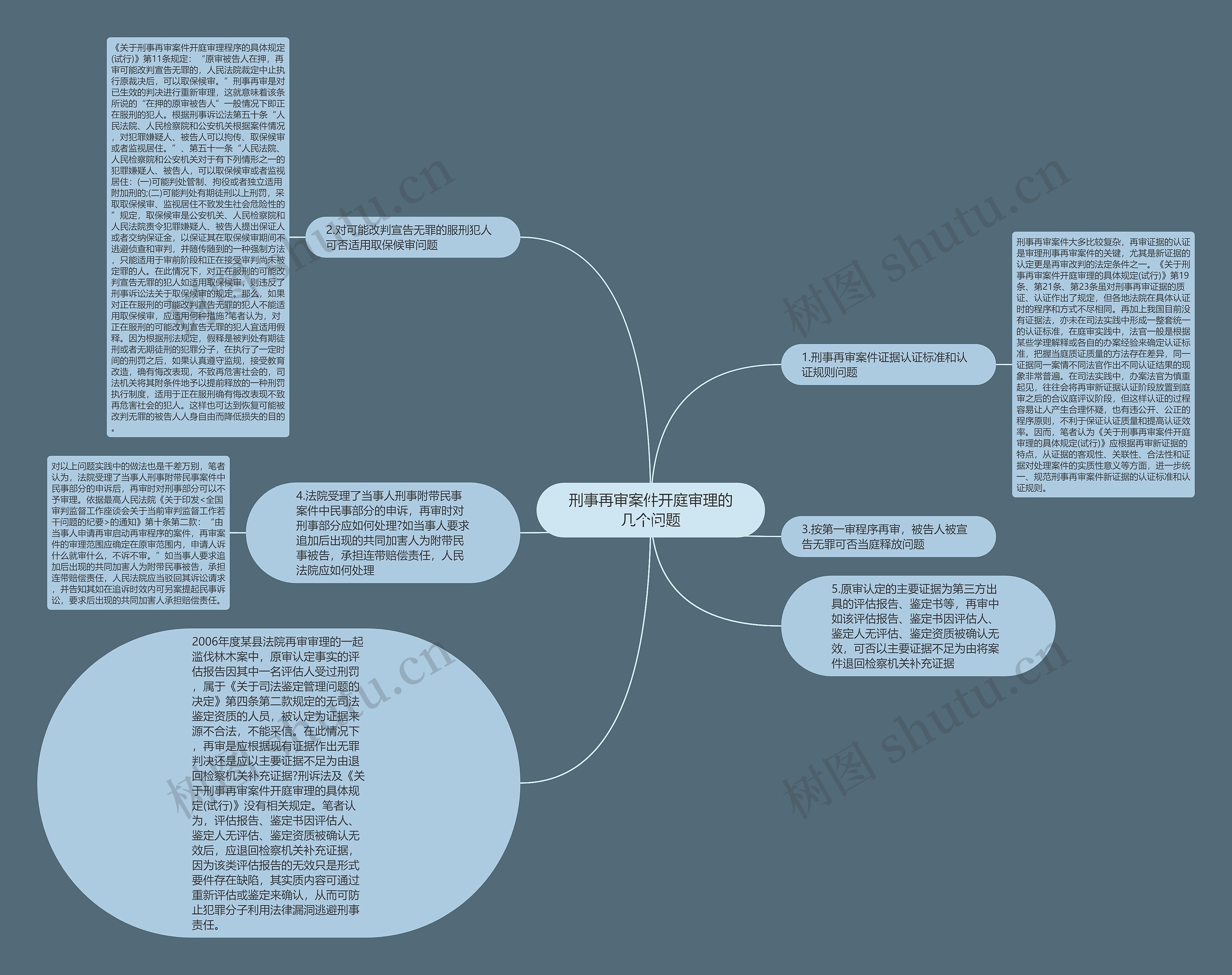 刑事再审案件开庭审理的几个问题思维导图