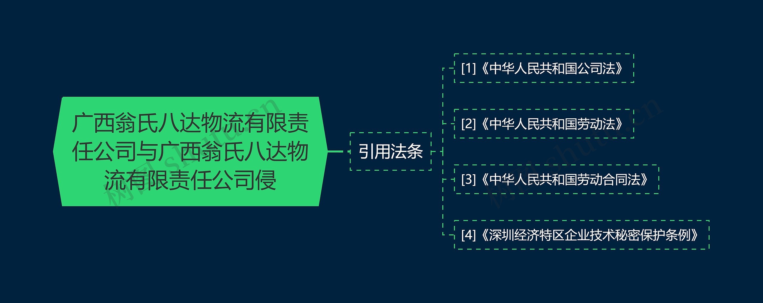 广西翁氏八达物流有限责任公司与广西翁氏八达物流有限责任公司侵思维导图