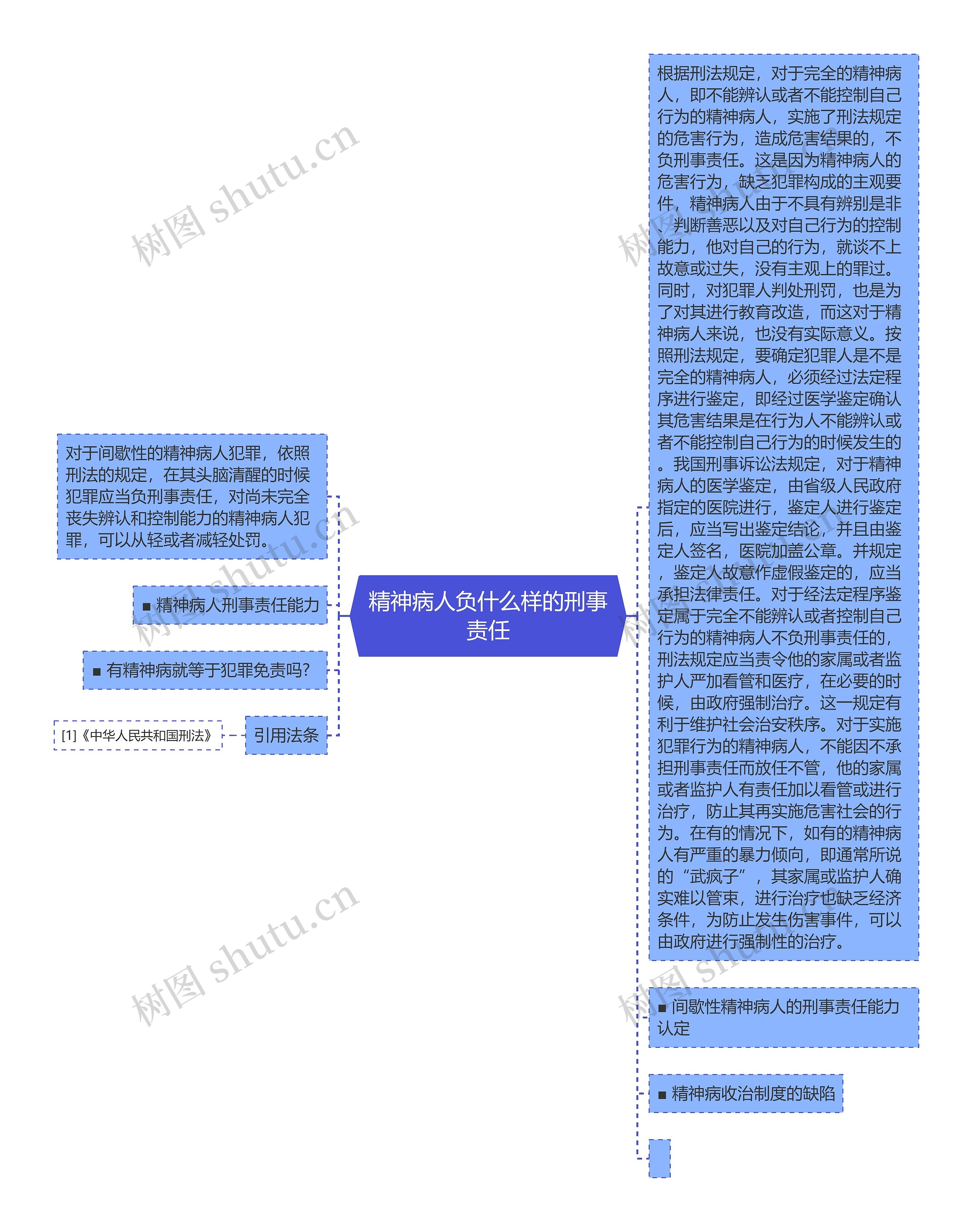 精神病人负什么样的刑事责任思维导图