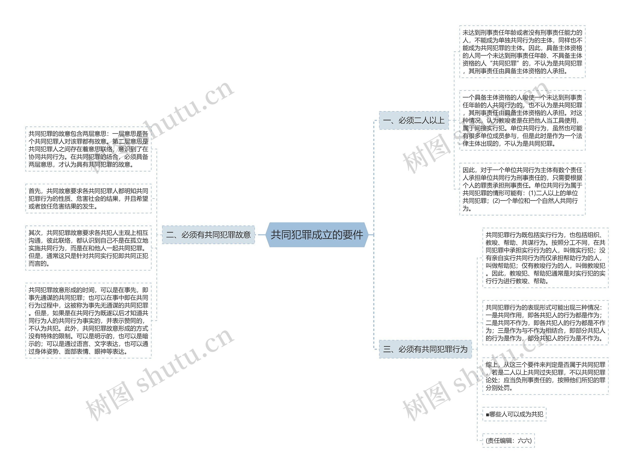 共同犯罪成立的要件思维导图