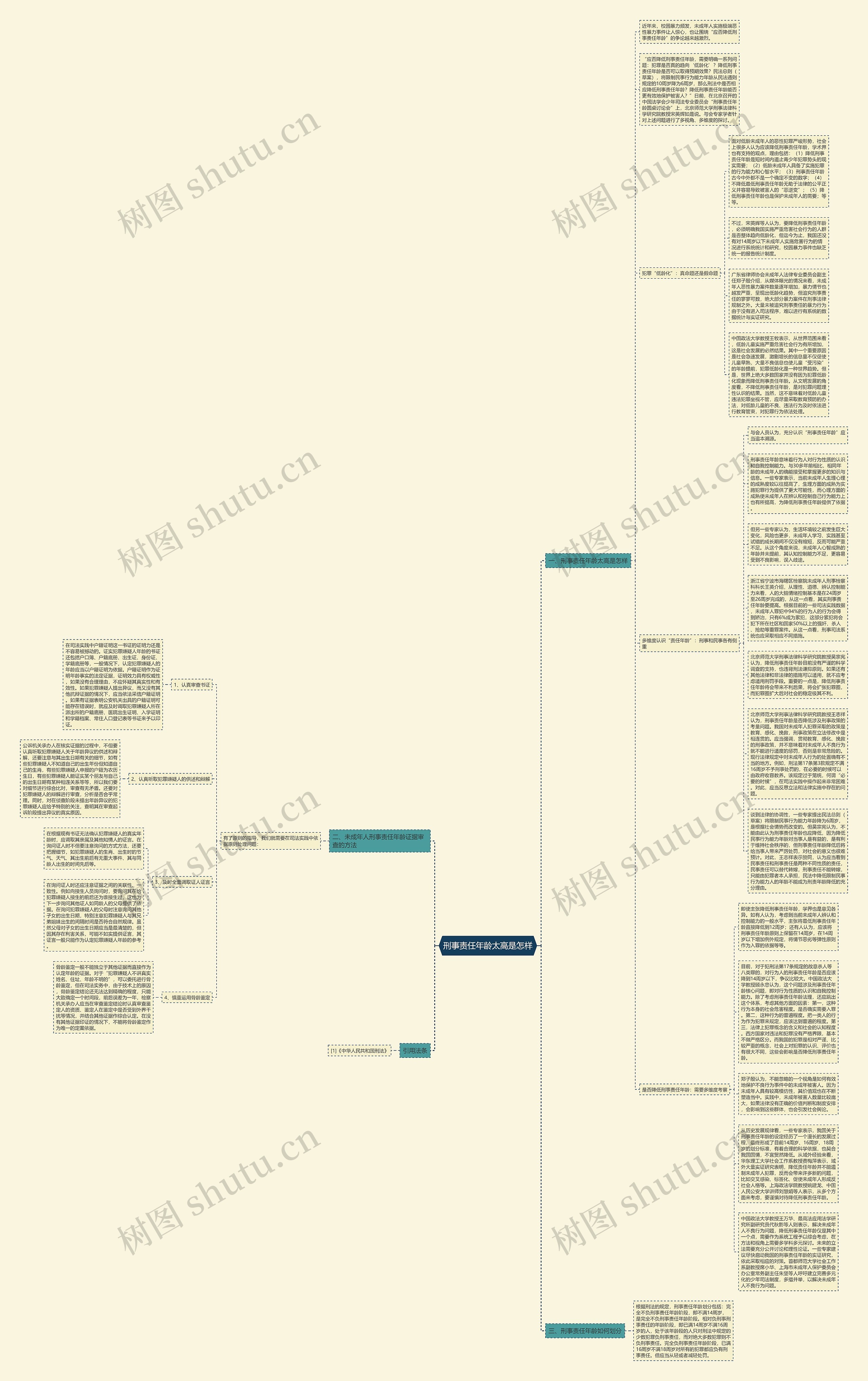 刑事责任年龄太高是怎样思维导图