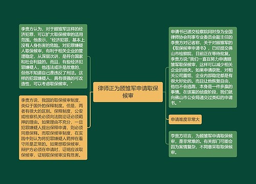 律师正为顾雏军申请取保候审