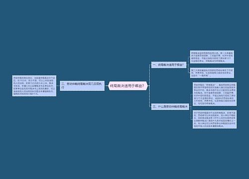 终局裁决适用于哪些？