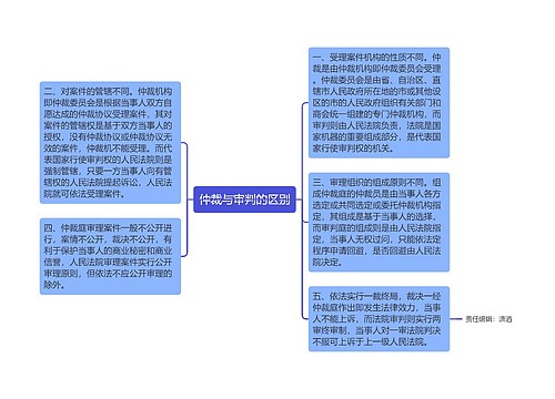 仲裁与审判的区别