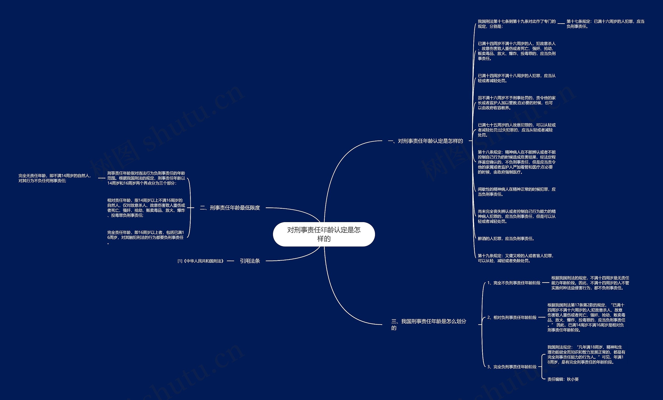 对刑事责任年龄认定是怎样的思维导图