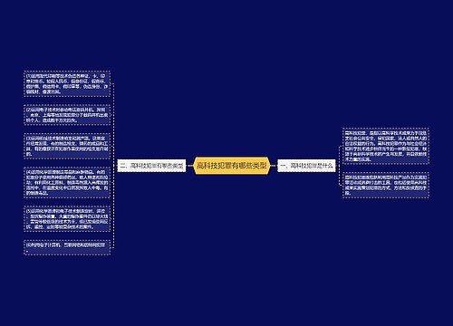 高科技犯罪有哪些类型