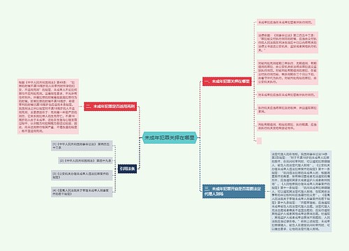 未成年犯罪关押在哪里