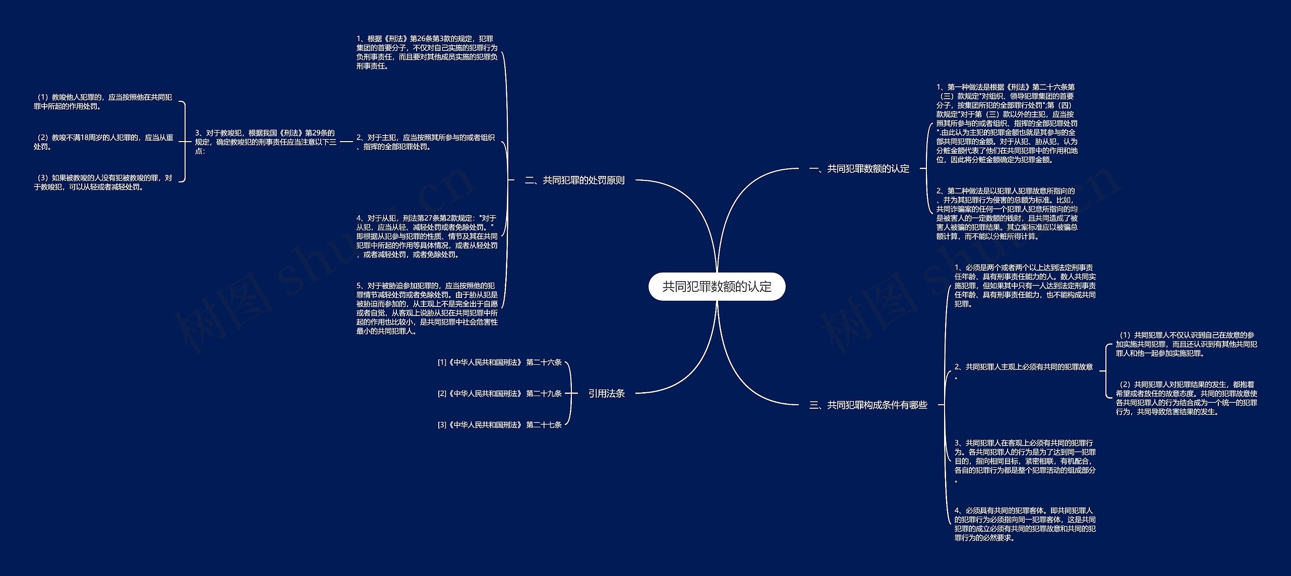 共同犯罪数额的认定思维导图