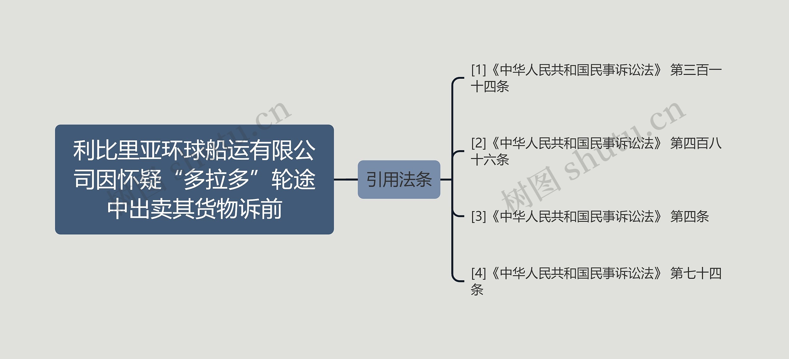 利比里亚环球船运有限公司因怀疑“多拉多”轮途中出卖其货物诉前思维导图