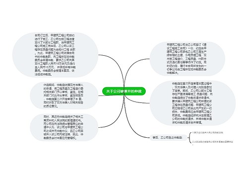 关于公司被兼并的仲裁