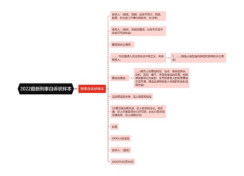 2022最新刑事自诉状样本