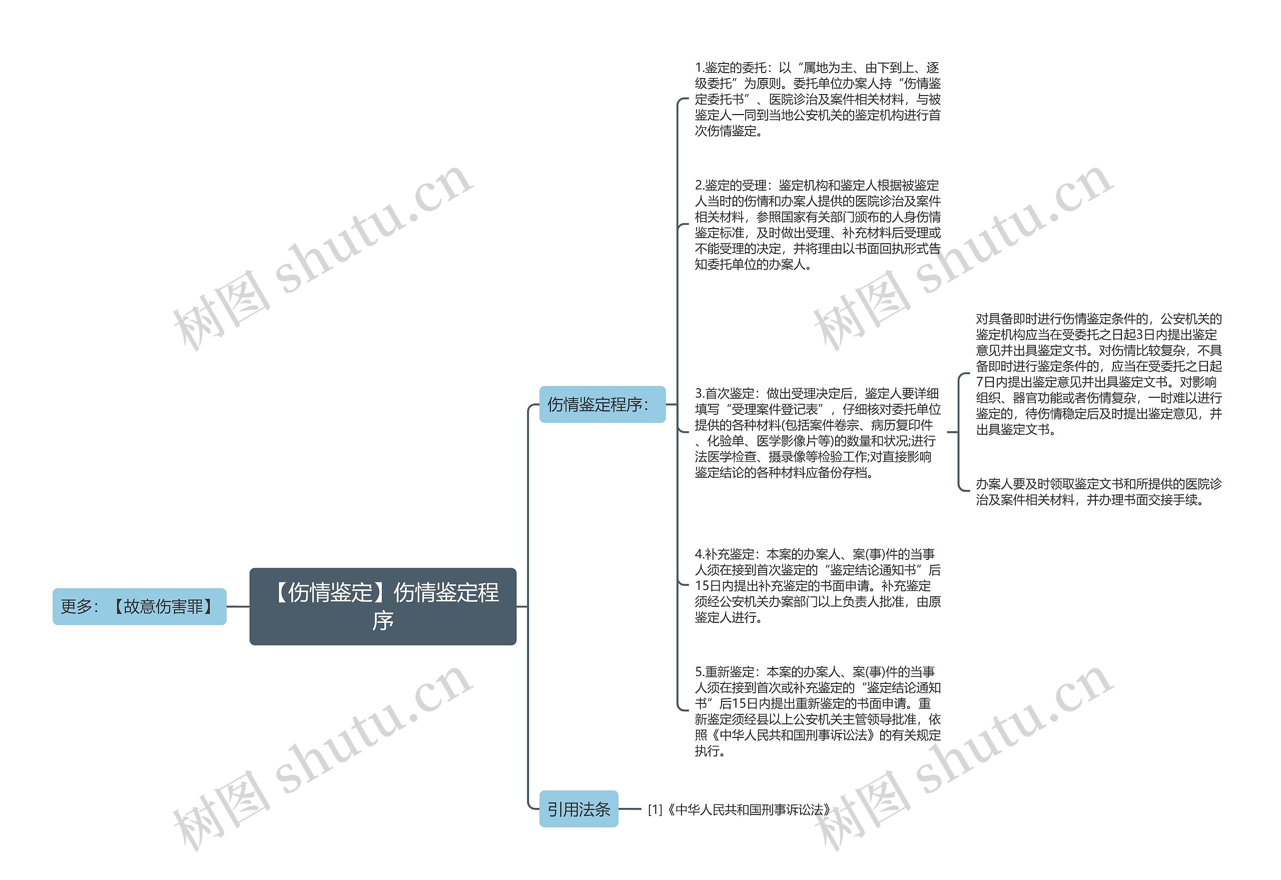 【伤情鉴定】伤情鉴定程序思维导图