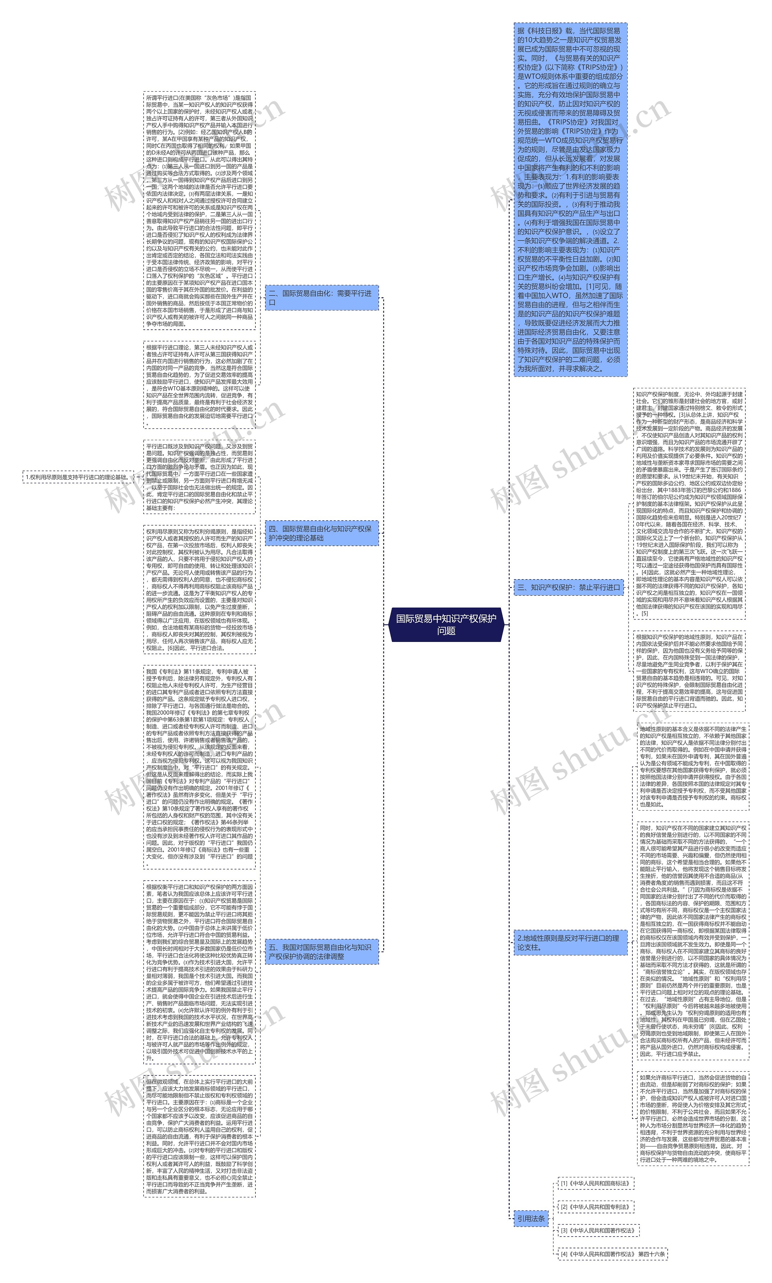 国际贸易中知识产权保护问题思维导图