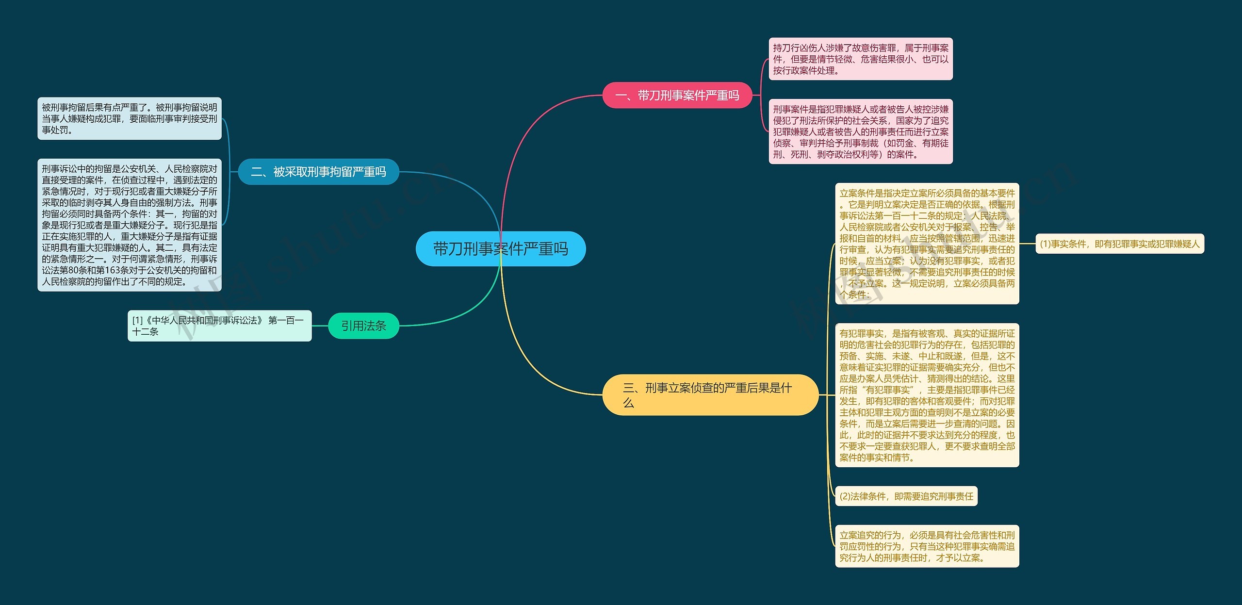 带刀刑事案件严重吗思维导图