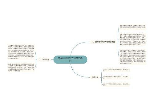 逮捕时间计算方法是怎样的
