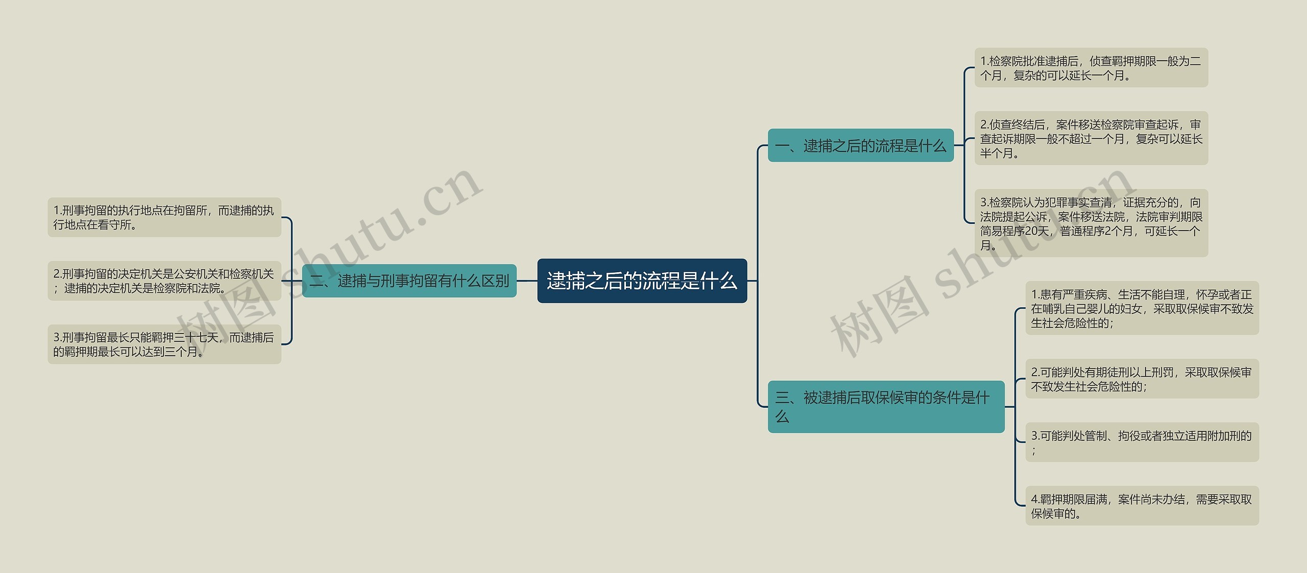 逮捕之后的流程是什么思维导图