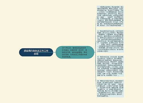 质监局行政执法工作工作总结