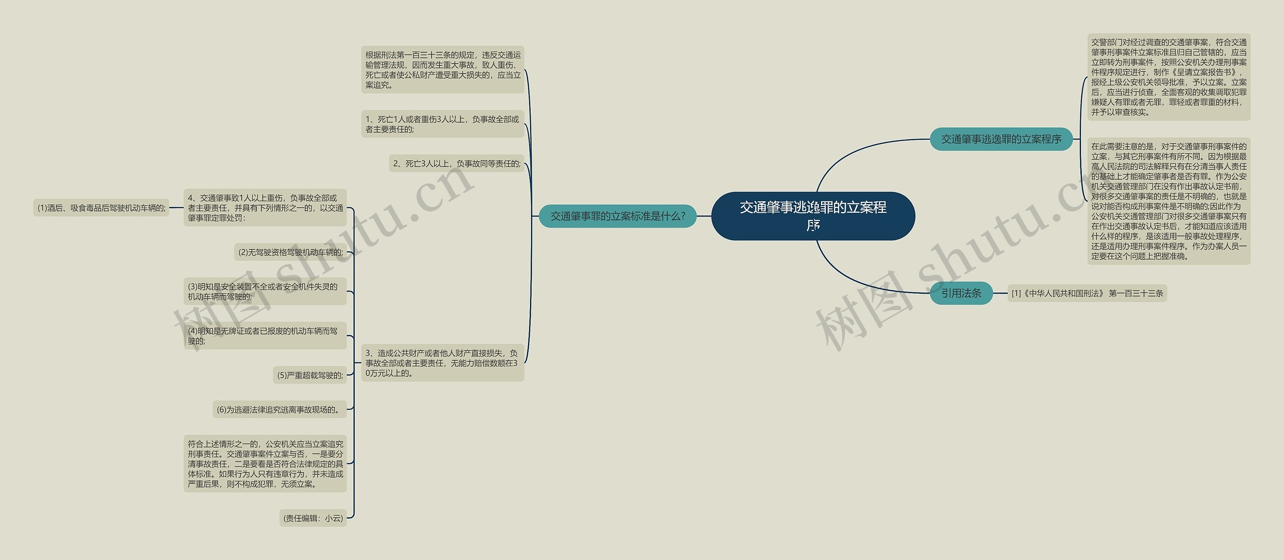 交通肇事逃逸罪的立案程序思维导图