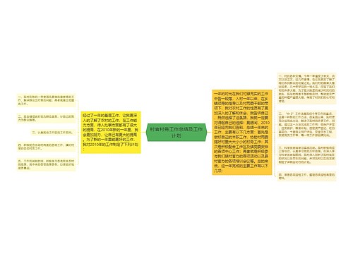 村官村务工作总结及工作计划