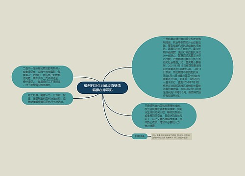 缓刑判决生效前应当继续羁押在押罪犯