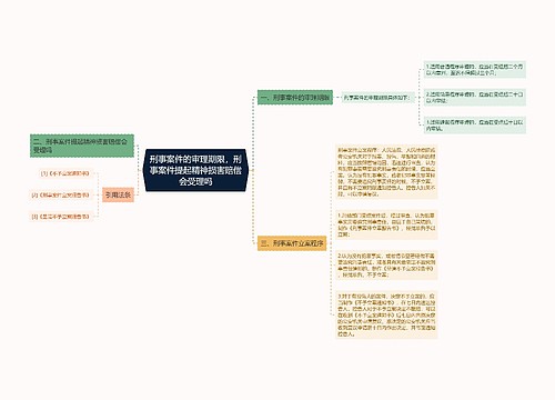 刑事案件的审理期限，刑事案件提起精神损害赔偿会受理吗