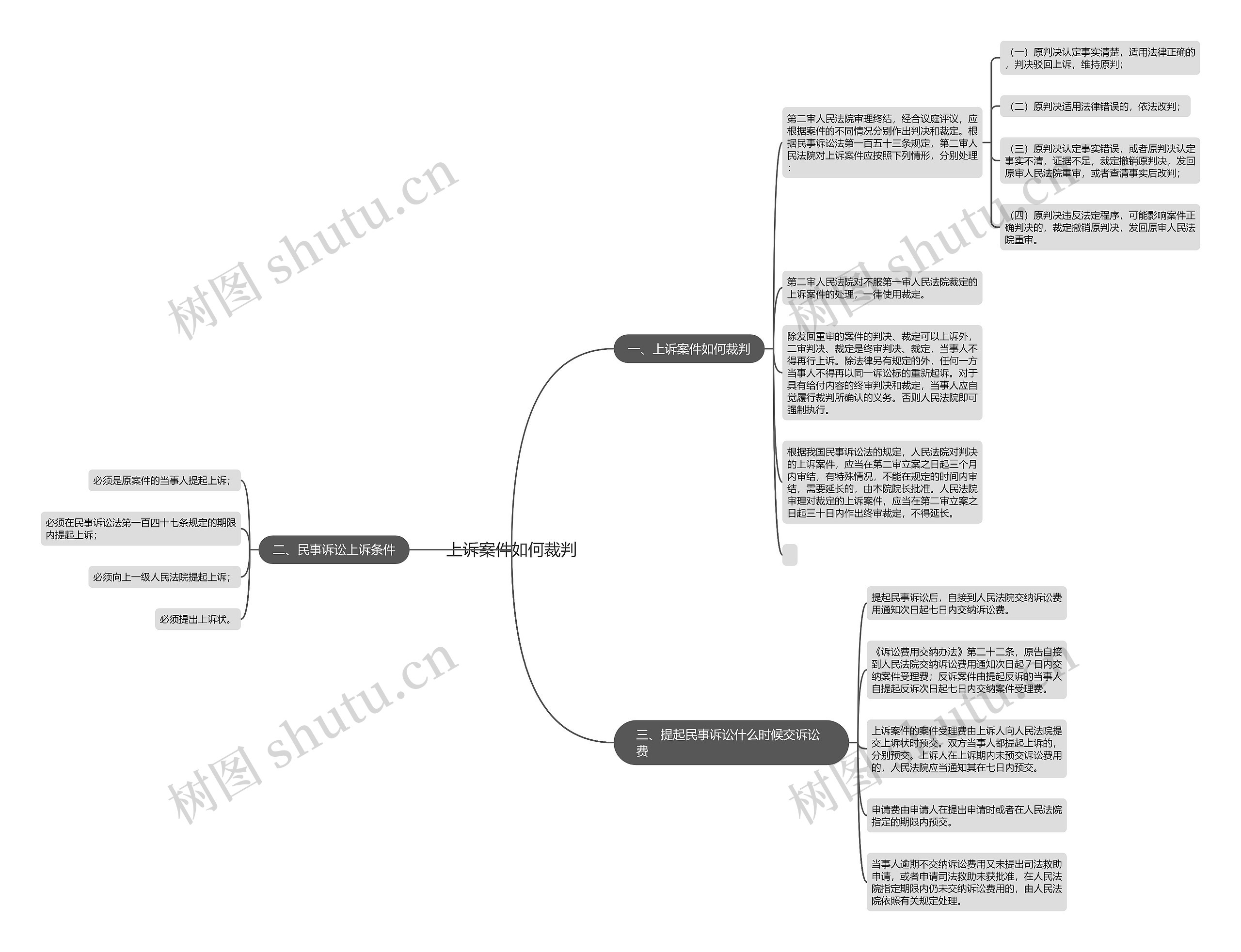 上诉案件如何裁判思维导图