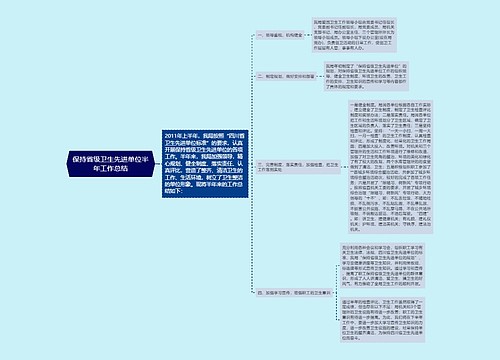 保持省级卫生先进单位半年工作总结