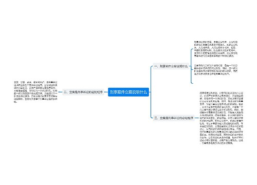 刑事案件立案说明什么