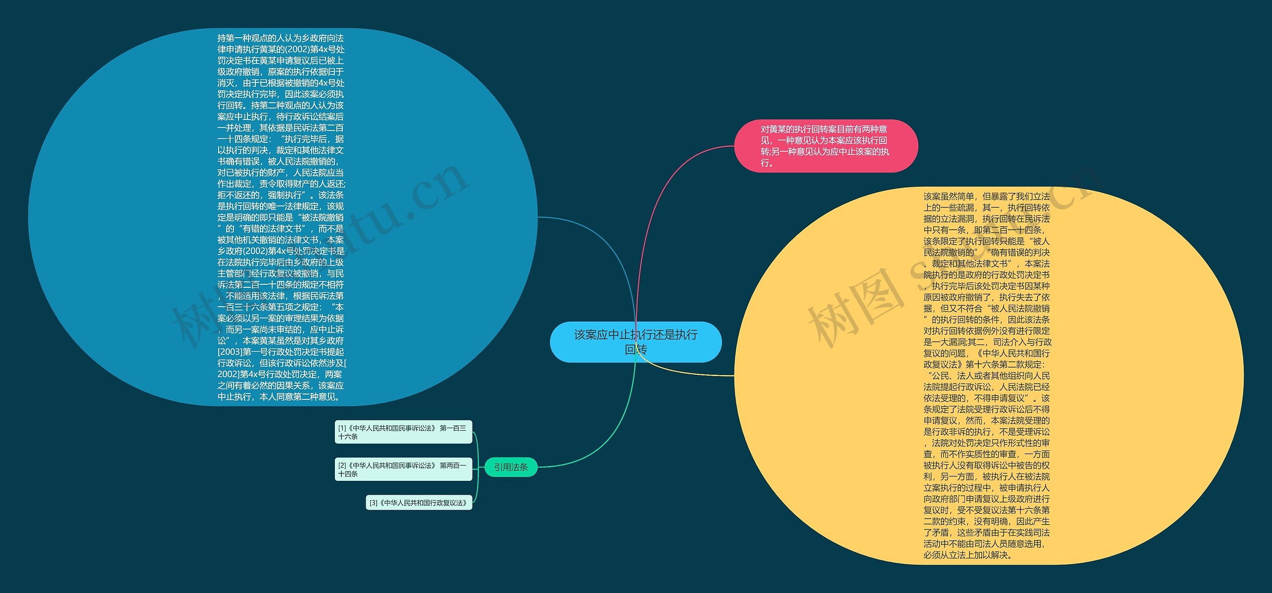 该案应中止执行还是执行回转思维导图