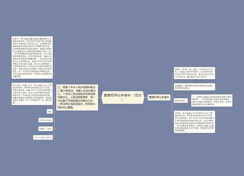 管辖权异议申请书 （范文）