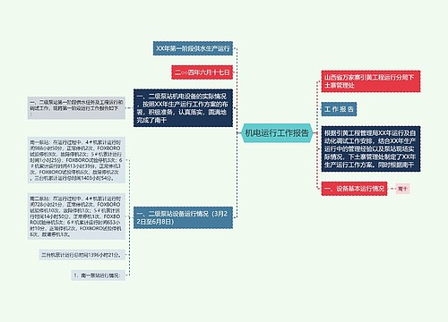 机电运行工作报告