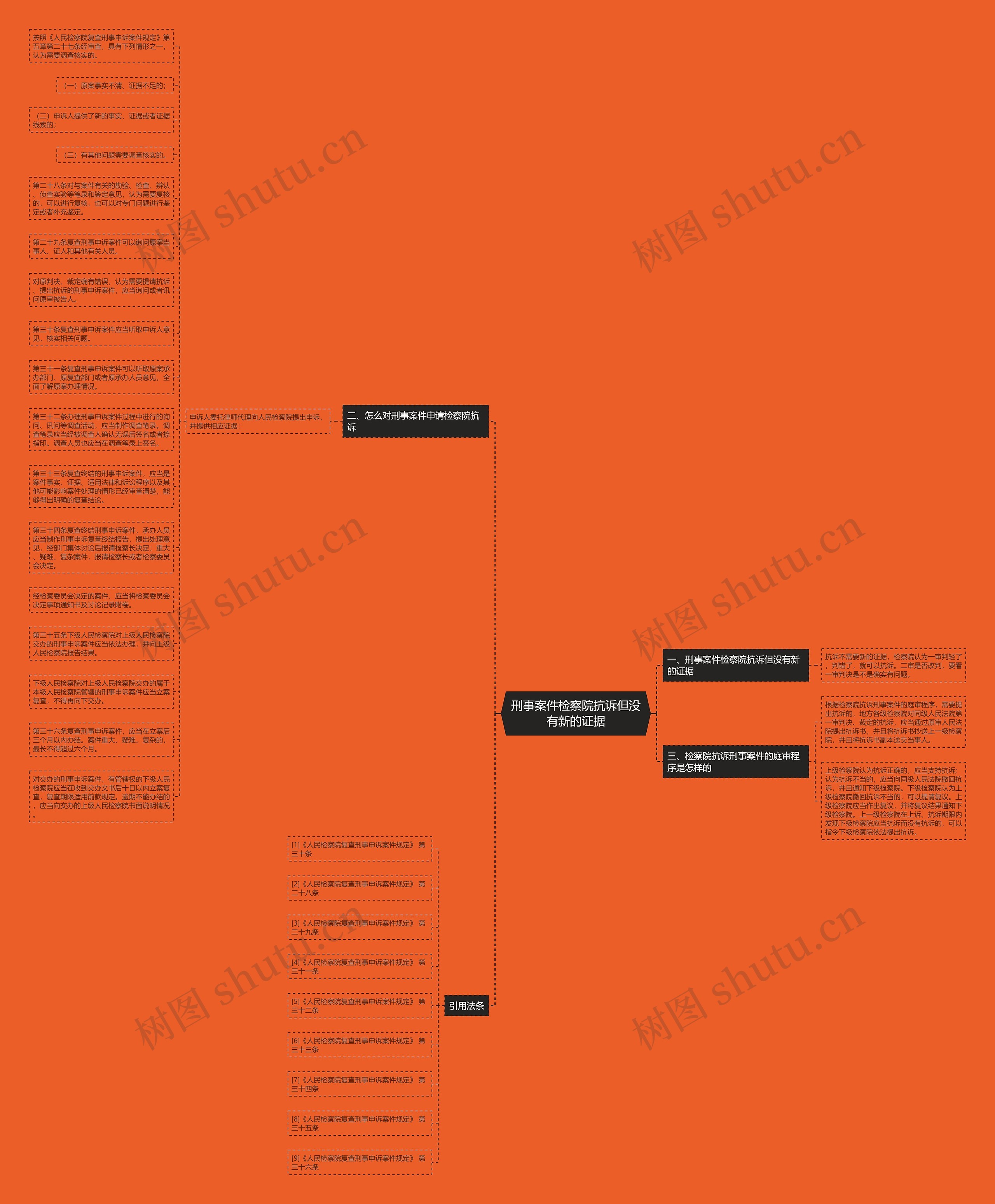 刑事案件检察院抗诉但没有新的证据思维导图