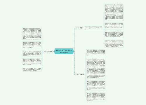 暑假办公室工作社会实践的总结报告